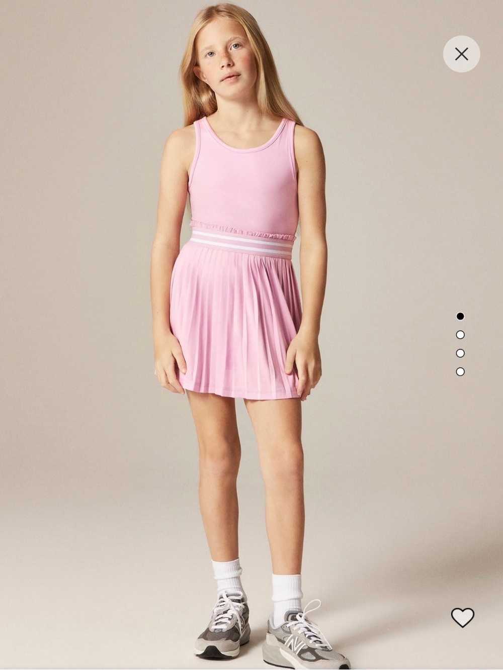 Crewcuts Pink Sleeveless Pleated tennis Skirt Dress performance Jersey
